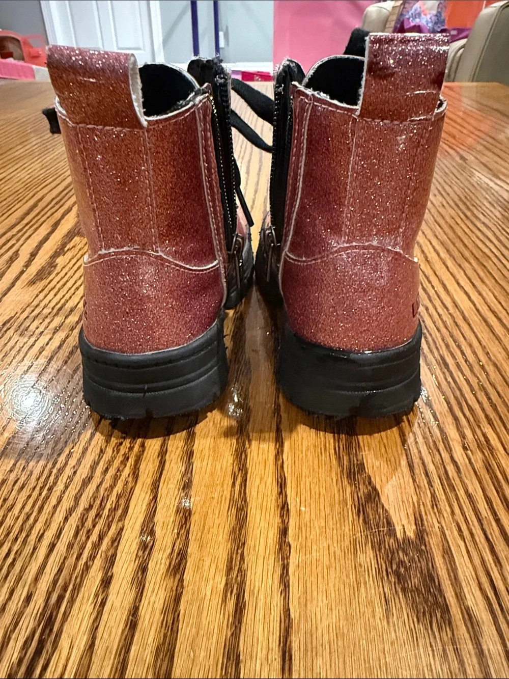 UGG Kids Sparkle Rose Lace-Up Boots